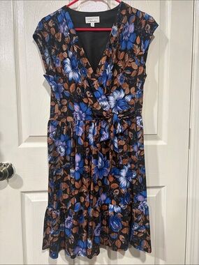 Signature Studio Blue Floral Wrap Dress